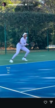 Screengrab of Venus Williams' Instagram story (@venuswilliams)